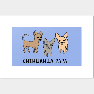 Chihuahua papa - blue Posters and Art